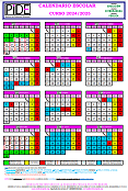 Calendario escolar PIDE